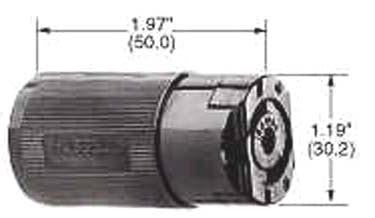 HUBBELL WIRING DEVICES HBL7593V CONNECTOR, POWER ENTRY, RECEPTACLE, 15A