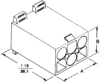 MOLEX 19-09-2099 PLUG AND SOCKET CONNECTOR HOUSING