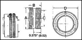 AMPHENOL INDUSTRIAL PT06A14-19P CIRCULAR CONNECTOR PLUG SIZE 14, 19 POSITION, CABLE