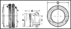 AMPHENOL INDUSTRIAL PT06E-16-8S(SR) CIRCULAR CONNECTOR RECEPTACLE, SIZE 16, 8 POSITION, CABLE