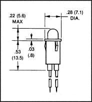 CHICAGO MINIATURE LIGHTING 5102H3-5V PANEL MOUNT INDICATOR, LED, 6.35MM, AMBER, 5V