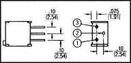 BOURNS 3299Y-1-203LF TRIMMER POTENTIOMETER, 20KOHM 25TURN THROUGH HOLE