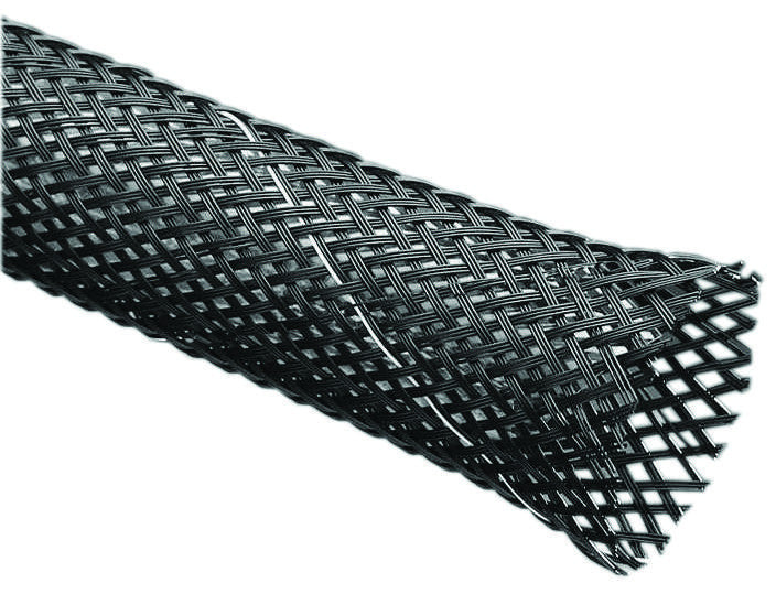 PRO POWER SPC14308 SLEEVING, EXPANDABLE, 11.11MM, BLACK/WHITE TRACER,, 100FT