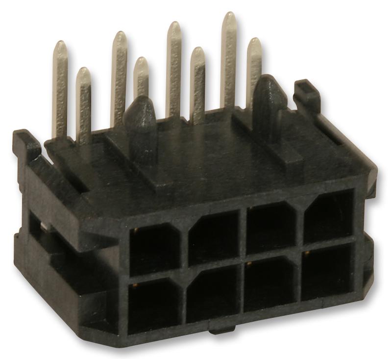 Molex 43045-0801 . Wire-To-Board Connector 3 mm 8 Contacts Header Micro-Fit 3.0 43045 Series Through Hole 2 Rows