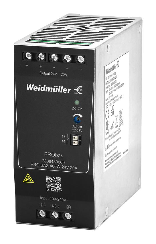 Weidmuller 2838480000 Power Supply AC-DC 24V 20A New