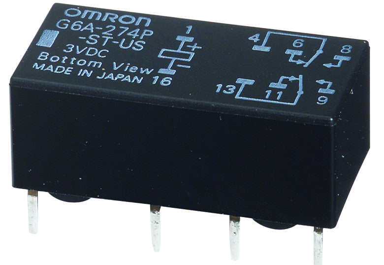 OMRON ELECTRONIC COMPONENTS G6A-234P-ST-US-DC5 RELAY, SIGNAL, DPDT, 30VDC, 1A