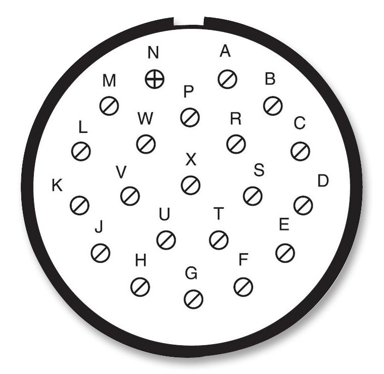 Amphenol LTD D38999/26WH21AN D38999/26WH21AN Circular Connector MIL-DTL-38999 Series III Straight Plug 21 Contacts