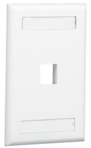 PANDUIT NK1FWHY VERTICAL FACEPLATE, 1 MODULE, WHITE