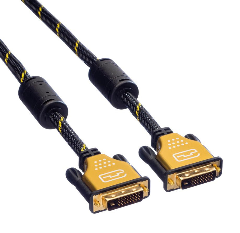 Roline 11.04.5518 Audio / Video Cable Assembly DVI-D (Dual Link) Plug 33 ft 10 m