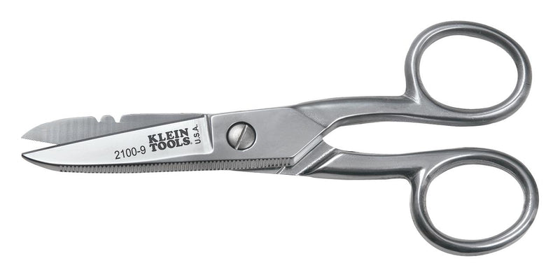 Klein Tools 2100-9 Scissor Electrician Stainless Steel 47.6 mm Cutting Length 133.4 Overall