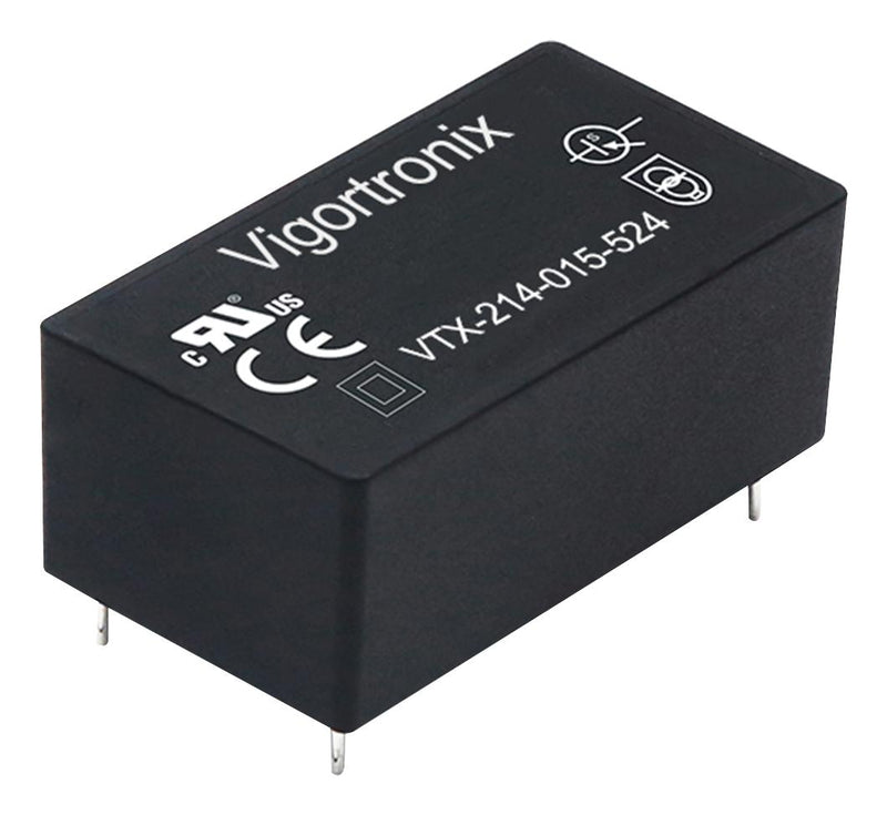 Vigortronix VTX-214-015-515 AC/DC PCB Mount Power Supply (PSU) Class II ITE Household &amp; Transformers 1 Output 15 W VDC