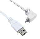 Qualtek Electronics 3021084-03 USB 2.0 A Male TO Micro B UP Angled 3FT Length 480MBPS White Color 97AC8908