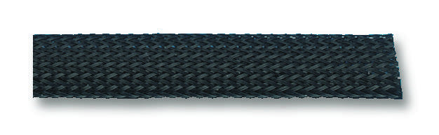 PRO POWER PETAM1270BK50C Sleeving, Expandable, Braided, 50 m, 164 ft, 19.1 mm, PE (Polyester), Black