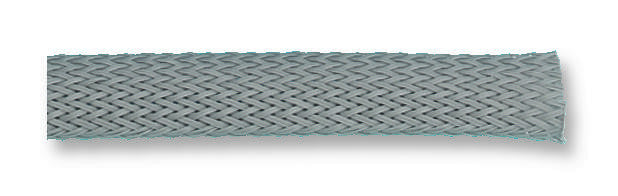 PRO POWER PET10GY50MR Sleeving, Expandable, Braided, 50 m, 164 ft, 15 mm, PE (Polyester), Grey