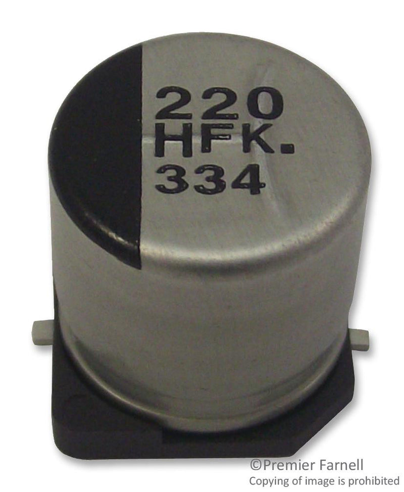 PANASONIC ELECTRONIC COMPONENTS EEEFK1C331P SMD Aluminium Electrolytic Capacitor, Radial Can - SMD, 330 &micro;F, 16 V, FK Series