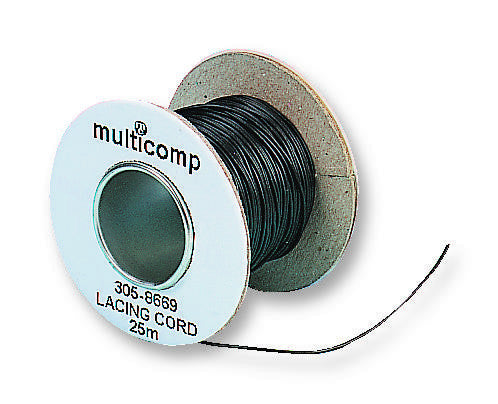 PRO POWER 81400000 0.75mm Lacing cord PVC Black 25m Reel