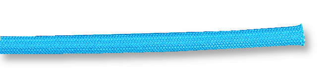 HELLERMANNTYTON SBS4 BLUE Sleeving, Braided, 25 m, 82 ft, 4 mm, Fibreglass / PU (Polyurethane), Blue