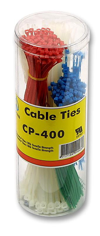 PRO POWER CPR400 CANISTER PACK Cable Tie, Nylon 6.6 (Polyamide 6.6), Multiple, 2.5 mm, 55 mm