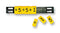 PRO POWER FM1(A) Wire Marker, Oval, Slide On Pre Printed, A, Black, Yellow, 5mm, 6 mm