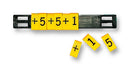 PRO POWER FM1(K) Wire Marker, Oval, Slide On Pre Printed, K, Black, Yellow, 5mm, 6 mm