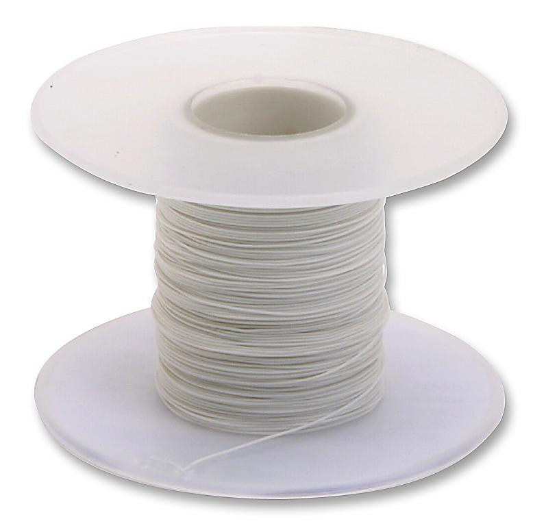 PRO POWER 100-30W Wire, Wrapping Wire, PVDF, White, 30 AWG, 0.05 mm&sup2;, 328 ft, 100 m