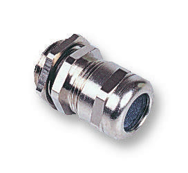 JACOB 50.612 M-L-F Cable Gland, 3 mm, 6 mm, M12 x 1.5, Brass, Metallic - Nickel Finish
