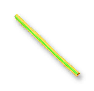 PRO POWER SP254/1.2/GREEN/YEL Heat Shrink Tubing, Flame Retardant, 25.4 mm, 0.999 ", 2:1, Green, Yellow, 3.94 ft, 1.2 m