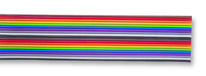 3M 3302-9 Ribbon Cable, Colour Coded Flat, Per M, Multi-coloured, 9 Core, 28 AWG, 0.072 mm&iuml;&iquest;&frac12;