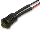 CML INNOVATIVE TECHNOLOGIES T000029 LED Panel Mount Indicator, Snap-in, Yellow, 8 mm, Not Rated