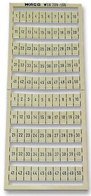 WAGO 209-566 Terminal Block Marker, Terminal Block Marker Card, 1 - 50