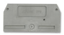 WAGO 282-325 End / Intermediate Plate, for Use with Rail Mounted Terminal Blocks, Grey