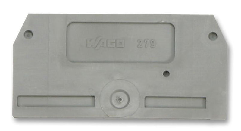 WAGO 282-325 End / Intermediate Plate, for Use with Rail Mounted Terminal Blocks, Grey