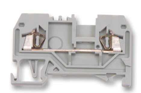 WAGO 280-901 DIN Rail Mount Terminal Block, 2 Ways, 28 AWG, 12 AWG, 2.5 mm&iuml;&iquest;&frac12;, Clamp, 24 A