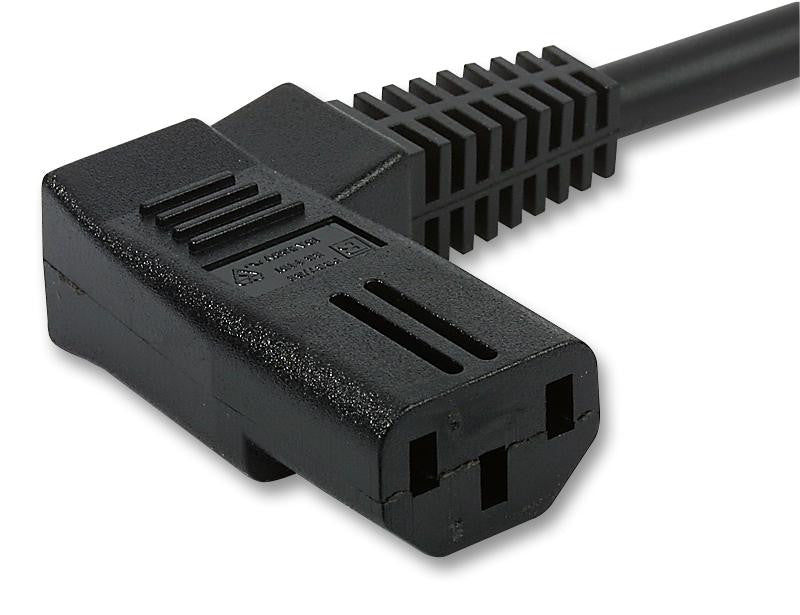 MULTICOMP JA-502 + ( H05VV-F 0.75MM 3B 2M Mains Power Cord, IEC 60320 C13, Free Ends, 6.5 ft, 2 m, Black