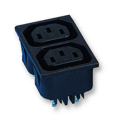 BULGIN PX0714/2/15/28 Power Entry Connector, Receptacle, 250 VAC, 10 A, Panel Mount, Solder