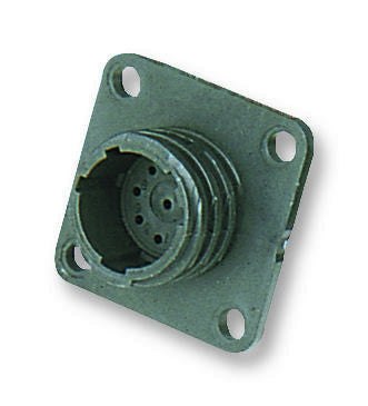 AMP - TE CONNECTIVITY 206486-1 Circular Connector, CPC Series 2, Flange Mount Receptacle, 9 Contacts, Thermoplastic Body