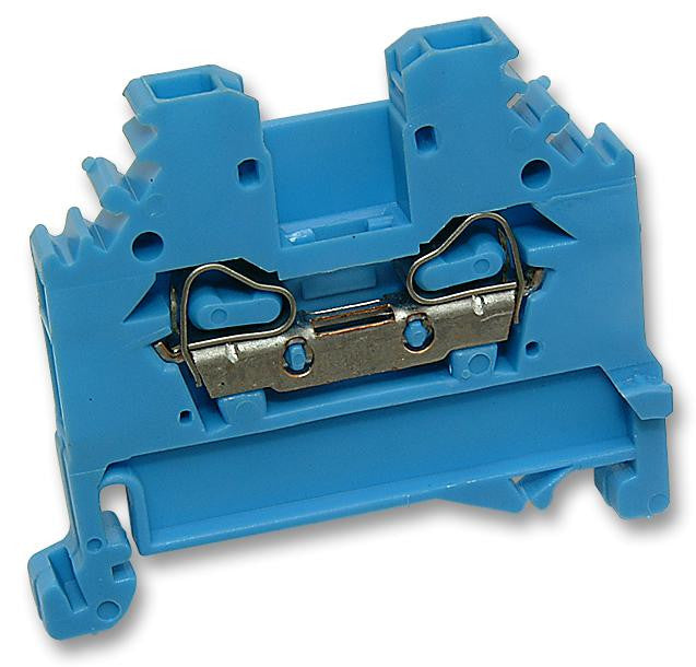 WAGO 280-104 DIN Rail Mount Terminal Block, 2 Ways, 28 AWG, 12 AWG, 2.5 mm&iuml;&iquest;&frac12;, Clamp, 24 A