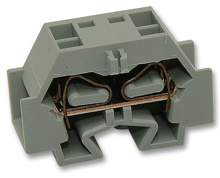 WAGO 262-331 DIN Rail Mount Terminal Block, 2 Ways, 28 AWG, 12 AWG, 4 mm&iuml;&iquest;&frac12;, Clamp, 32 A