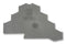 WAGO 281-365 End / Intermediate Plate, for Use with Rail Mounted Terminal Blocks, Grey