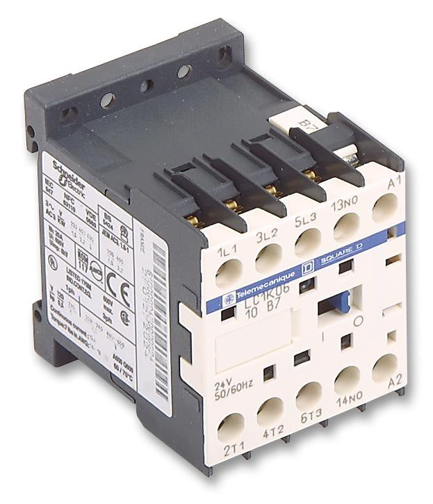 SCHNEIDER ELECTRIC / TELEMECANIQUE LC1K0610F7 Contactor, DIN Rail, 110 VAC, 110 V