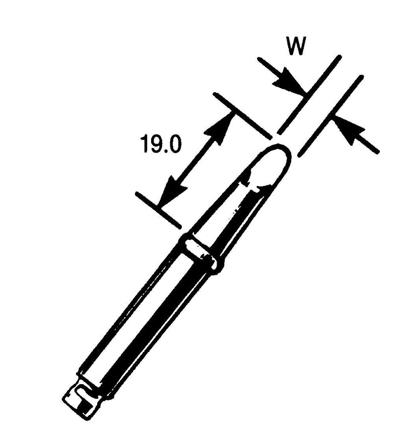 WELLER CT5CC8 Soldering Iron Tip, Round, Bent, 3.2 mm