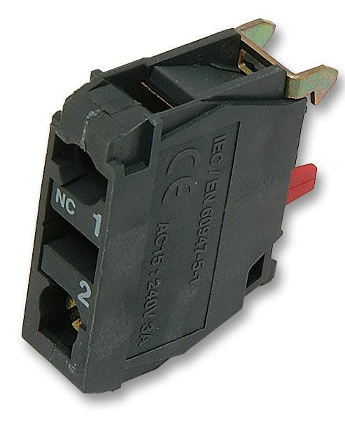 SCHNEIDER ELECTRIC / TELEMECANIQUE ZBE102 Contact Block, 1NC, 10 A, 600 V, 1 Pole, Screw