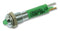 CML INNOVATIVE TECHNOLOGIES 19000251 LED Panel Mount Indicator, Satin Chrome Bezel, Green, 12 VDC, 6 mm, 20 mA, 8 mcd, IP40