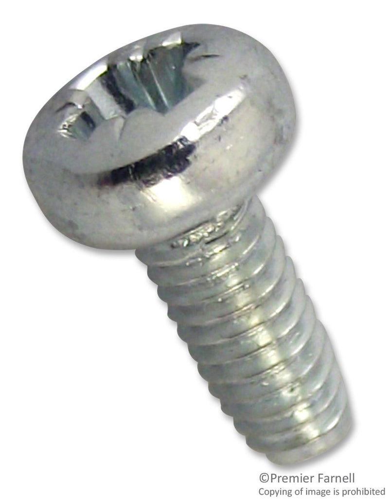 TR FASTENINGS M312 PRSTTTZ100- Screw, Tap-Fix, M3, 12 mm, Bright Zinc, Steel, Pan Head Pozidriv