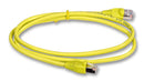 VIDEK 2996-2Y Ethernet Cable, Patch Lead, Cat6, RJ45 Plug to RJ45 Plug, Yellow, 2 m