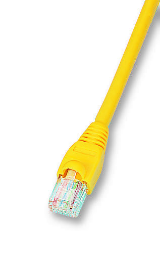 VIDEK 2961-0.5Y Ethernet Cable, Patch Lead, Cat5e, RJ45 Plug to RJ45 Plug, Yellow, 500 mm