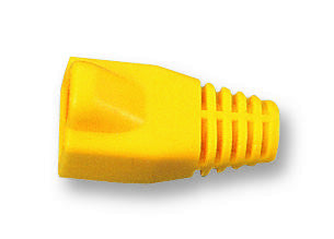 MH CONNECTORS RJ45SRB-YELLOW Connector Accessory, Strain Relief Boot, MHRJ Series Modular Unshielded Plugs