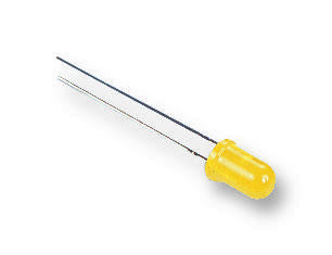 BROADCOM LIMITED HLMP-3401 LED, Yellow, Through Hole, T-1 3/4 (5mm), 10 mA, 2 V, 585 nm