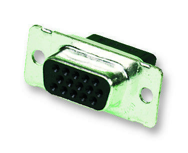 AMP - TE CONNECTIVITY 1658681-1 Standard D Sub Connector, 15 Contacts, Receptacle, DA, AMPLIMITE HDP-22 Series, Steel Body