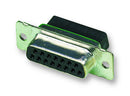 AMP - TE CONNECTIVITY 205205-2 D Sub Connector Housing, 15 Ways, D Sub, 2, AMPLIMITE HDP-20 Series, Receptacle, Metal Body